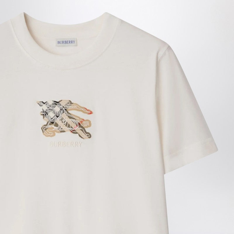 Burberry White T-shirt With EKD