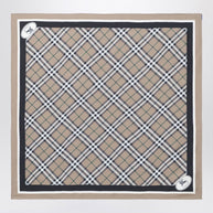 Burberry Silk Scarf Check Light Brown