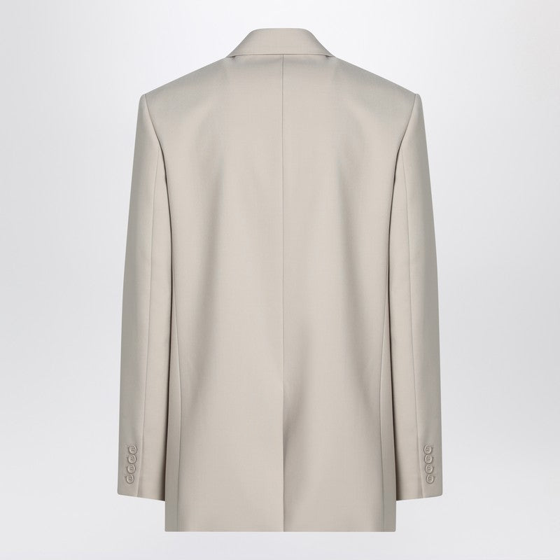 Saint Laurent Light Beige Single-breasted Wool Jacket