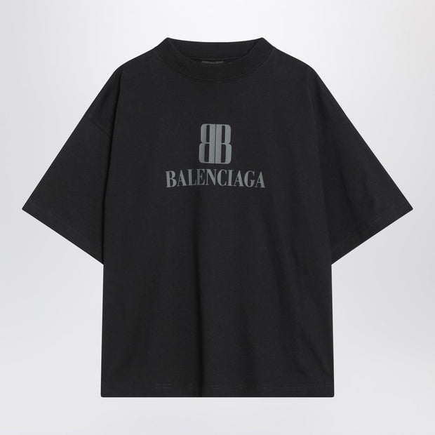 Balenciaga Faded Black Nano BB Medium Fit T-shirt