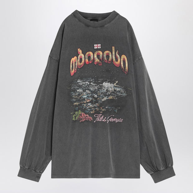 Balenciaga Black Washed Over Tbilisi T-shirt