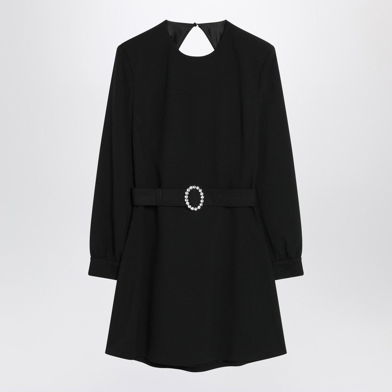 Saint Laurent Black Mini Dress With Belt