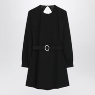 Saint Laurent Black Mini Dress With Belt