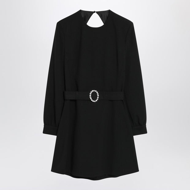 Saint Laurent Black Mini Dress With Belt