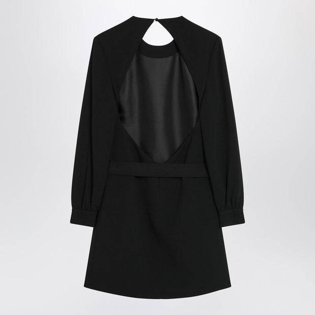 Saint Laurent Black Mini Dress With Belt
