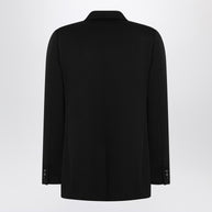 Saint Laurent Black Grain De Poudre Tuxedo Jacket