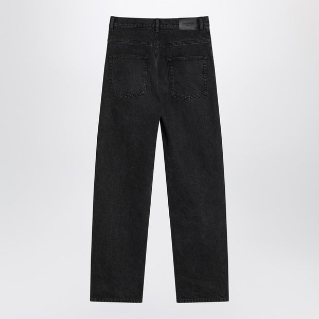 Saint Laurent Black Carrot-Fit Jeans With A Washed Effect