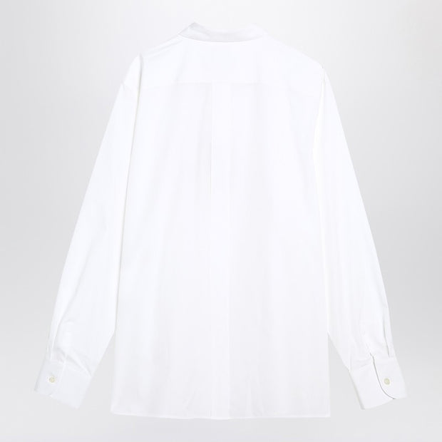 Saint Laurent White Cassandre Shirt In Cotton