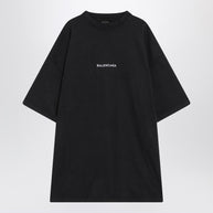 Balenciaga Faded Black Dry Fleece Uniform Merch T-shirt