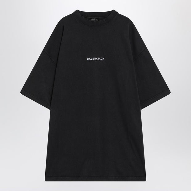 Balenciaga Faded Black Dry Fleece Uniform Merch T-shirt