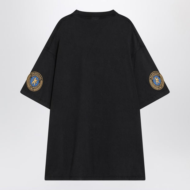 Balenciaga Faded Black Dry Fleece Uniform Merch T-shirt