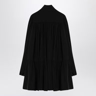 Saint Laurent Black Lavallière Dress In Silk