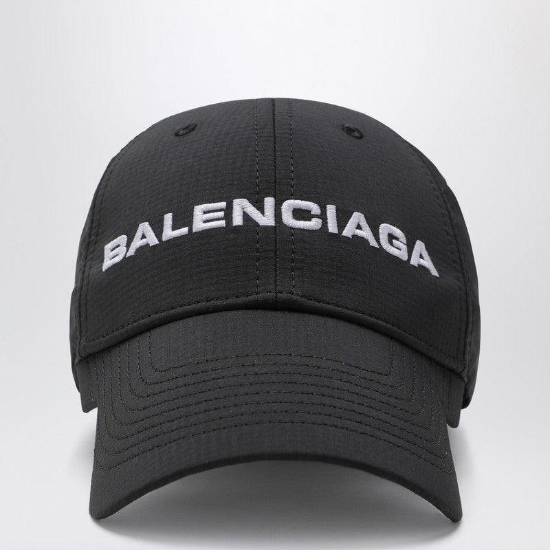 Balenciaga Black/white Logo Baseball Cap