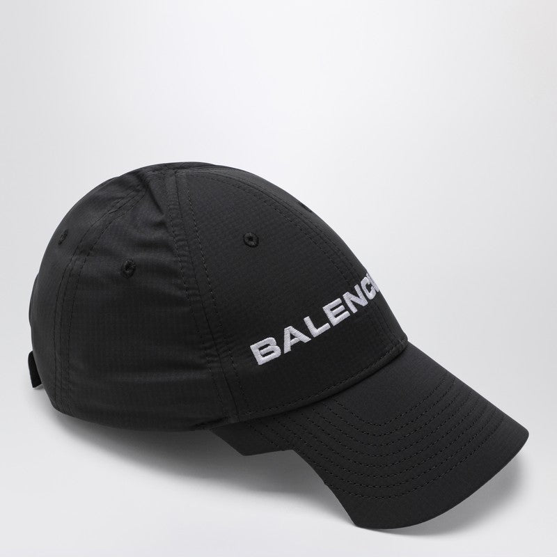 Balenciaga Black/white Logo Baseball Cap