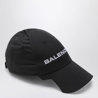 Balenciaga Black/white Logo Baseball Cap