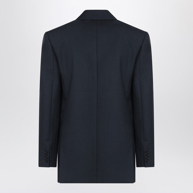 Saint Laurent Double-breasted Navy Blue Wool Jacket