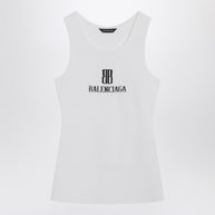 Balenciaga White Nano BB Tank Top