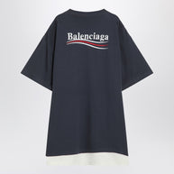 Balenciaga Double T-shirt Political Campaign Navy/white