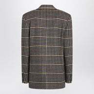 Saint Laurent Double-breasted Checked Wool Jacket