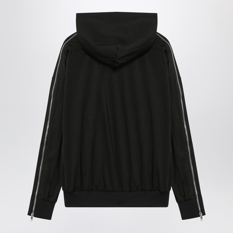 Balenciaga Black Zip-up Sweatshirt Loop Sports Icon