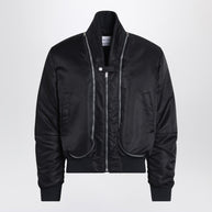 Alexander McQueen Black Nylon Zip Bomber
