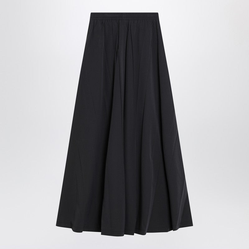 Balenciaga Black Washed Cotton Maxi Skirt