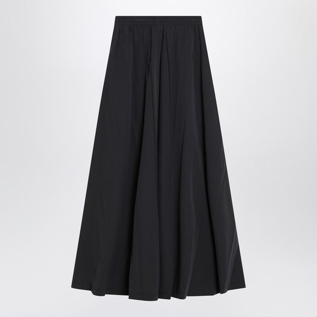 Balenciaga Black Washed Cotton Maxi Skirt