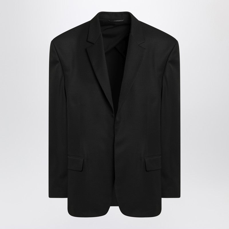 Balenciaga Single-breasted Jacket Black In Wool