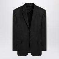Balenciaga Single-breasted Jacket Black In Wool