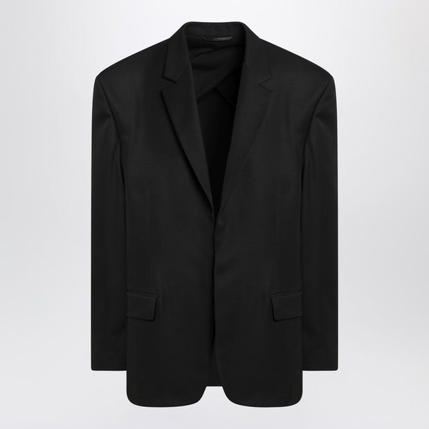 Balenciaga Single-breasted Jacket Black In Wool