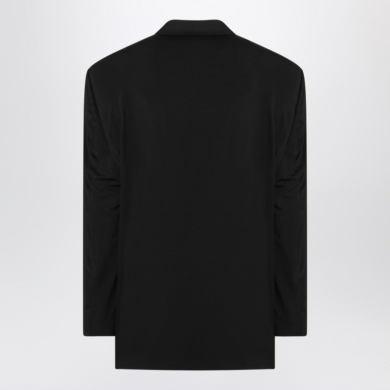 Balenciaga Single-breasted Jacket Black In Wool