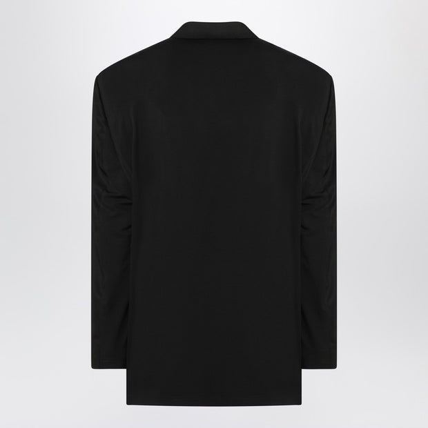 Balenciaga Single-breasted Jacket Black In Wool