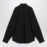 Balenciaga Black Cotton Shirt With Logo