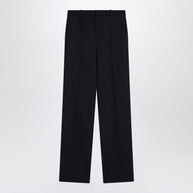 Saint Laurent High-waisted Blue Wool Pants