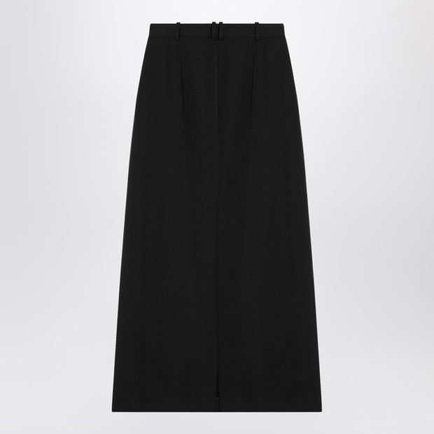 The Row Black Wool Roux Skirt