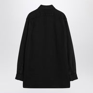 The Row Nesson Black Linen Denim Shirt