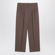 The Row Taupe Cotton Trousers
