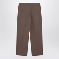 The Row Taupe Cotton Trousers