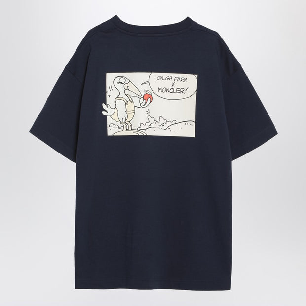 Moncler X Gilga Farm By Donald Glover Blue Cotton T-shirt
