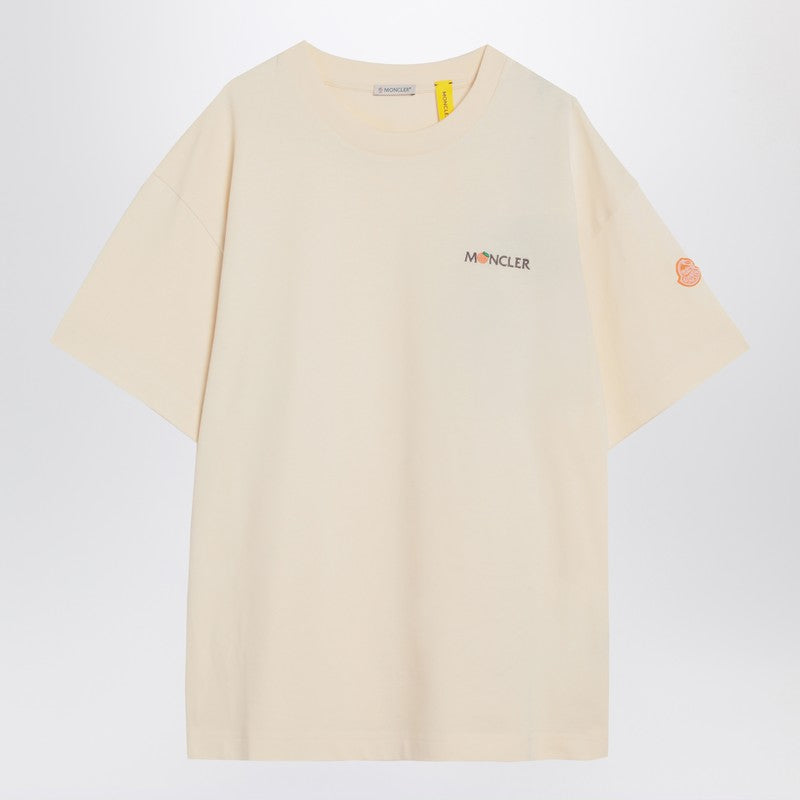 Moncler Genius Ivory White Cotton T-shirt