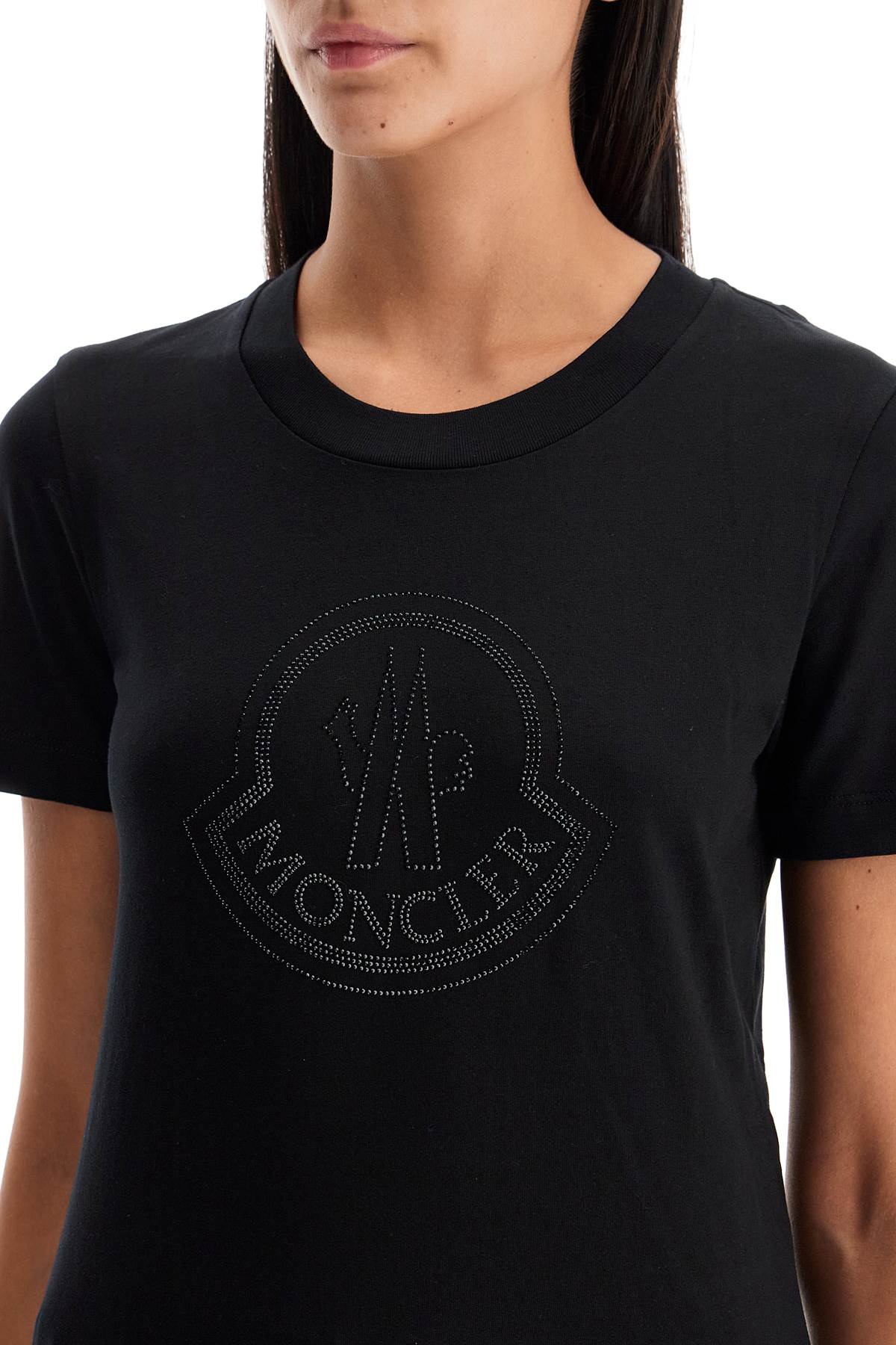 Moncler Logo Rhinestone T-Shirt