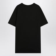 Moncler Black Cotton T-shirt With Logo Patch