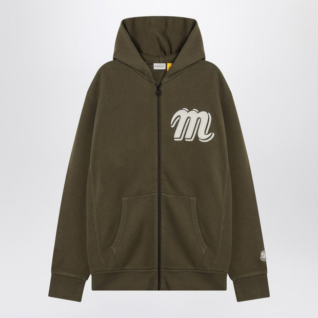 Moncler X Mercedes-Benz By Nigo Military Green Cotton Zipped Sweatshirt