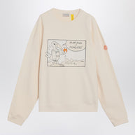 Moncler Genius Ivory White Cotton Sweatshirt