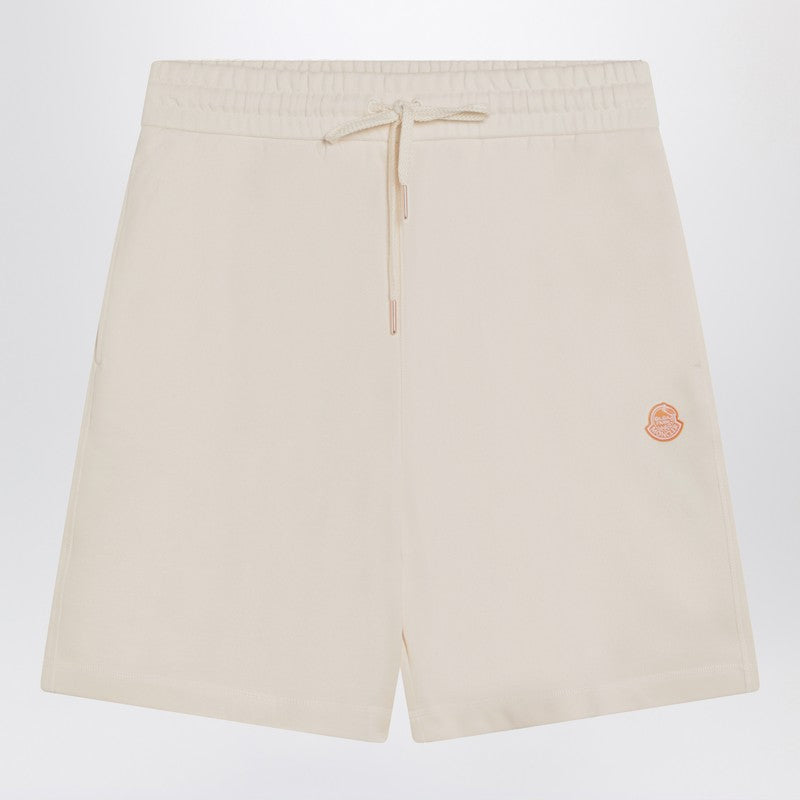 Moncler Genius Ivory White Cotton Shorts