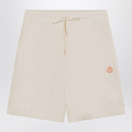 Moncler Genius Ivory White Cotton Shorts