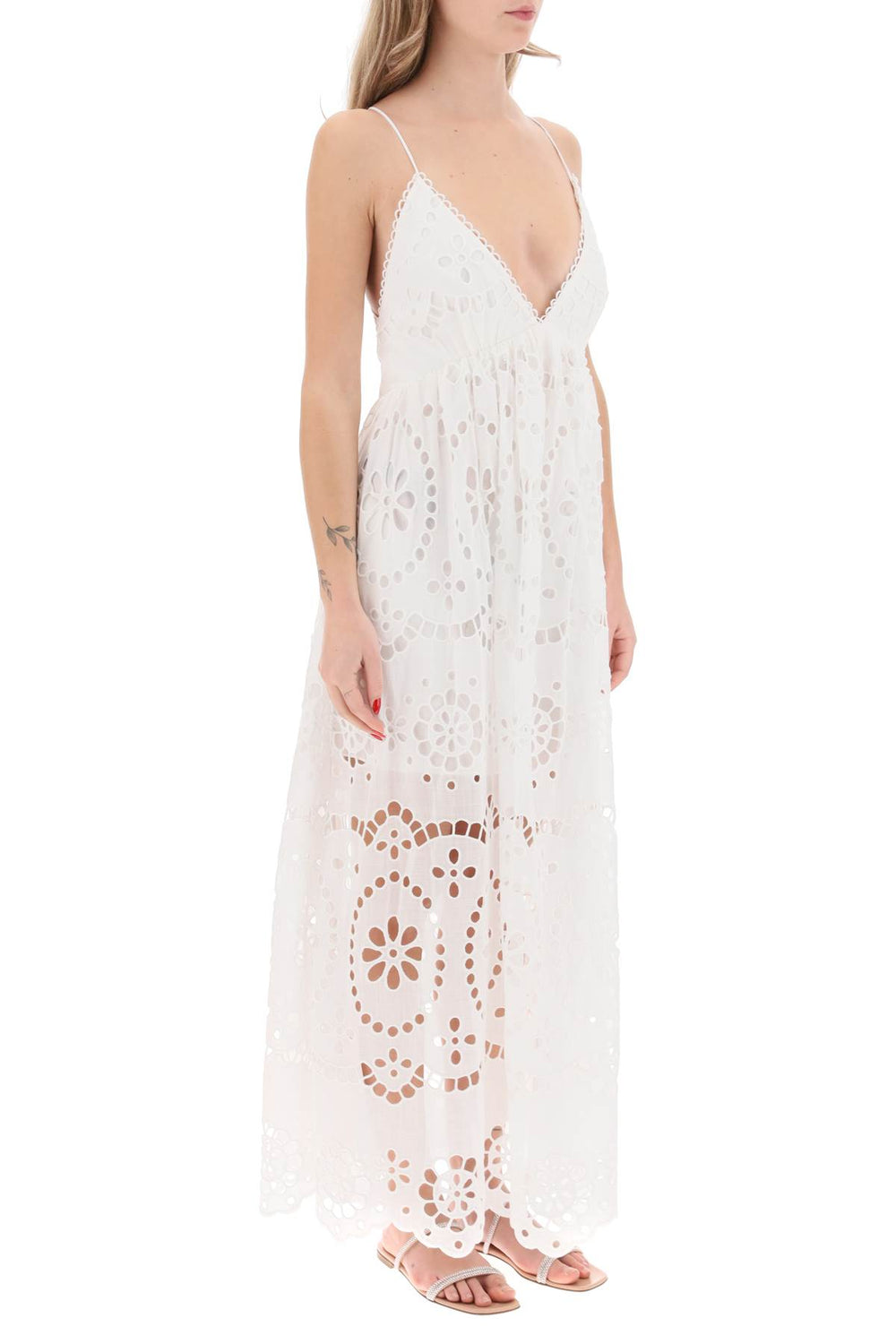 Zimmermann Lace Open Back Maxi Dress