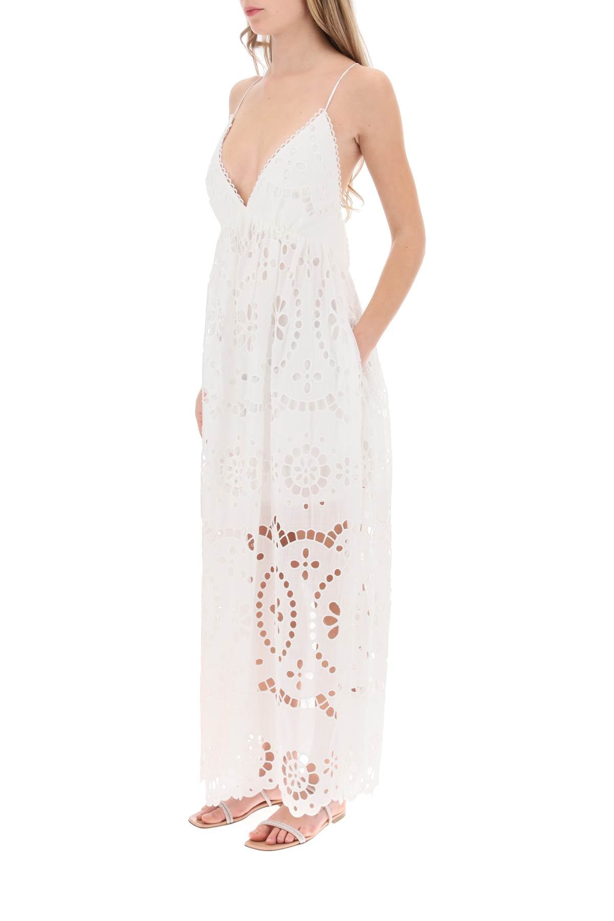 Zimmermann Lace Open Back Maxi Dress