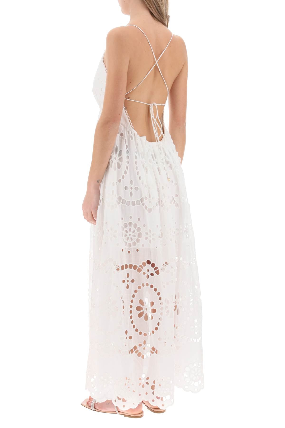 Zimmermann Lace Open Back Maxi Dress