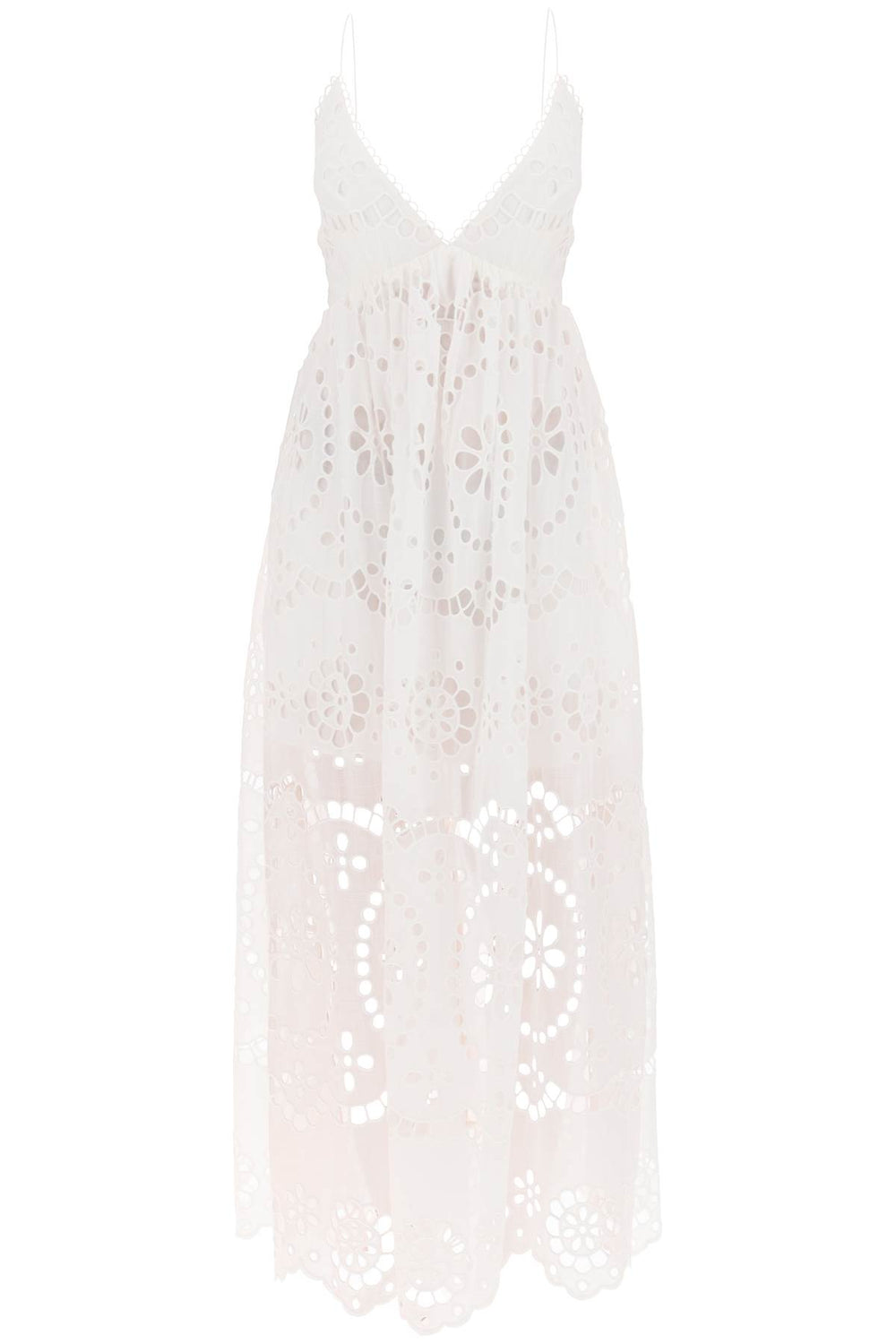 Zimmermann Lace Open Back Maxi Dress